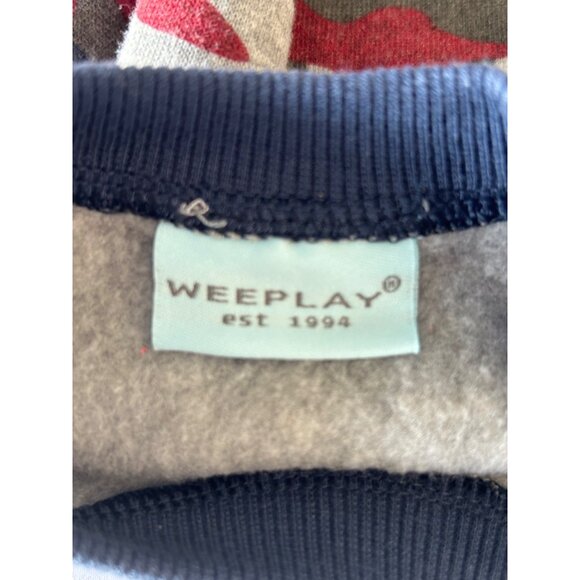 Camo Print Baby Sweatshirt "New In Town" 3/6 Months - Weeplay - Picture 4 of 6